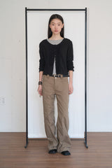 アシンメトリックツイステッドショルダートップ (Gray)