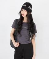 HOT FIX LOGO HALF T-SHIRT [3color]