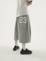 Bold 23embroidery bermuda sweat pants -3C