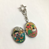 Oval-Shaped Mirror Keychain/楕円形ミラーキーホルダー