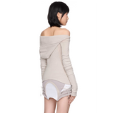 WMNS BEUTER® GREIGE BALACLAVA HOODIE / WMNS BEUTER® グレイジュ バラクラバフーディ