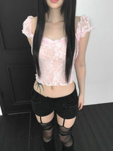 alyssa レースフリルトップ(3 color)