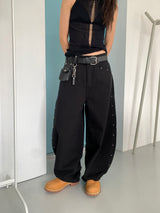 STUD BALLOON WIDE PANTS (2C)