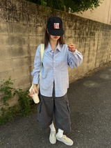 チェック クロップシャツ