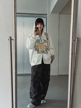 コイルカモフラージュスナップパラシュートパンツ