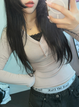 ルネサンスフォッドコルセットロングスリーブTシャツ🎀🩶🖤3カラー