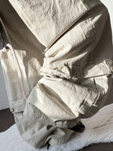 Low Button Pig Light Belted Wide Long Pants 3 Colors 