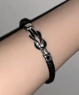 S.STEEL Starlight Knot Leather Bracelet