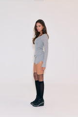 Breeze Sheer Long Sleeve Top (Gray)