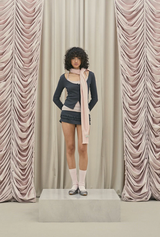 Knit half knee socks - pink  