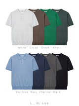 サマークールプレーンカラー半袖オーバーフィットニット 8COLOR
