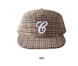 Multi-pattern leather strap pillbox ballcap