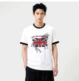 エッセンシャルスタンダードショートスリーブリンガーTシャツユニオンホース ホワイト