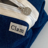 Clam ラウンドポーチ _ ブルーデニム