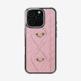 RIBBON ROSE KNIT HARD JELL CASE _ PINK