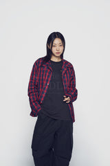24FW BASIC LOGO CHECK QUILTING COACH JACKET RED