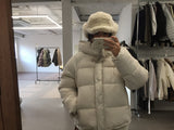 ウェロンハイネックフーデッドパディング (2color)