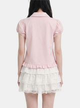 Auri Shirred Collar Blouse