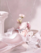 [IVE Wonyoung Necklace/Anti-tarnish] Heavenly Crystal Semi Choker Necklace - Silver