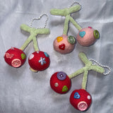 【MADE】BUTTON CHERRY KEYRING-LIGHT PINK
