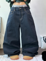 ステッチバルーンデニムパンツ 💙S-XL🖤