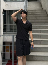 Ocean henley neck short sleeve setup
