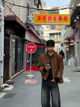 Low Crop Suede Jacket (3colors)