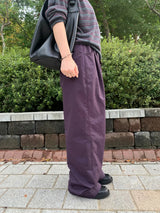 Purple banding pants