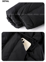 Neck warmer scarf layered half-down jacket