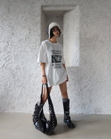 エントンオーバーサイズフィットプリント半袖Tシャツ