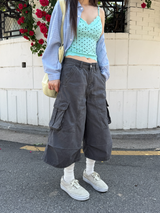 チェック クロップシャツ