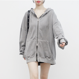 [NONCODE] (Unisex) Hate Two-Way Washing Hooded Zip-Up