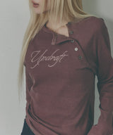 ピグメント ボタン ヘンリー ロングスリーブ [Vintage burgundy]