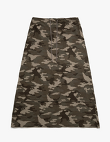 Twister Star Sweat Long Skirt - Indigo Camo
