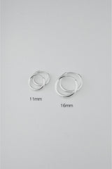 [925Silver] Basic one-touch earring (16mm)