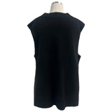 Deli V-neck overfit side slit knit vest (2 colors)