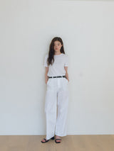 Relaxed Cotton Pants - Ivory