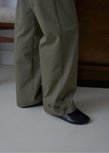 Malissa Straight Cotton Pants (Khaki)