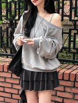 [SHOPPERMADE] Avorite ソフトワンショルダースウェットシャツ (3color)