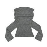Shirring off knit