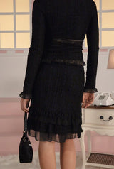 Vanilla lace cardigan - black