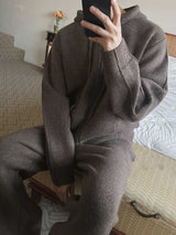 ASCLO Maison Knit Hood Zip Up & Pants (7color)