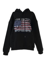american flag overfit hood(unisex / fleece-lined)