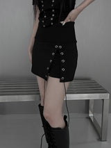 side eyelet skirt pants