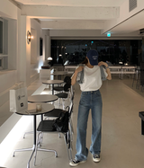 [Lè made/10,000 Sold] レ メイド スタンド ユーネック ショートスリーブ ティーシャツ/ 4カラー
