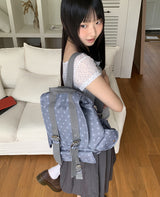 Mookin dot buckle pocket backpack
