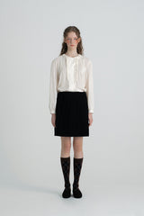 Ron pleats skirt_black
