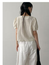 Lace Strap Short Sleeve Blouse