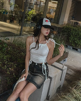 [U-DENIM/Special Product] ケイトウォッシングデニムミニスカート