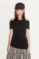 ラックスオフショルダーTシャツ